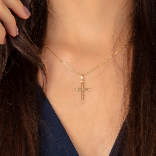 Cruz Bendita de Jesus (Cadena + Dije + Topos)